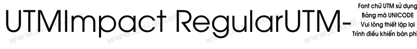 UTMImpact RegularUTM字体转换
